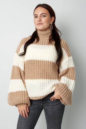 Warmer gestreifter Strickpullover h5 Bild8